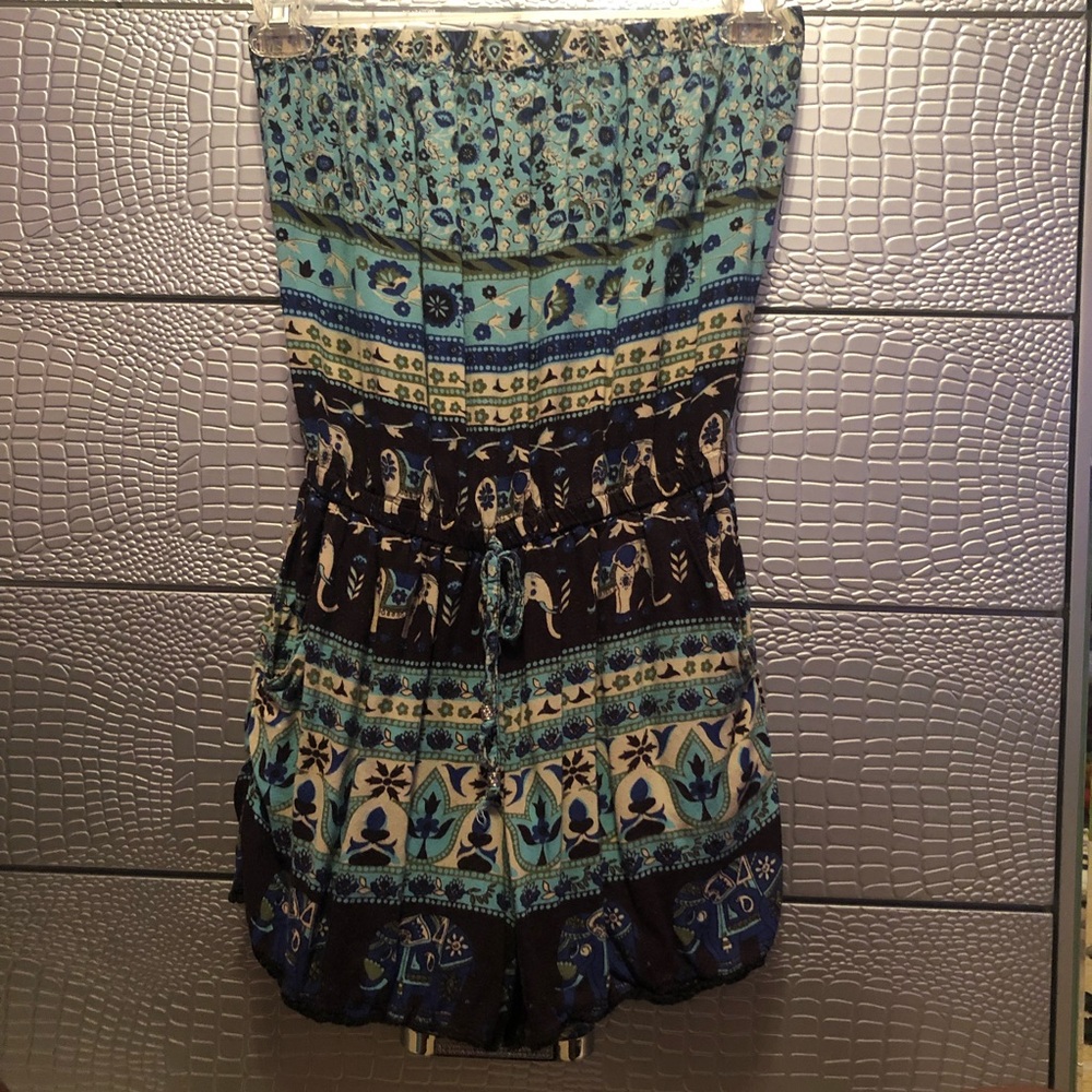 strapless romper